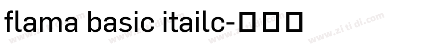 flama basic itailc字体转换